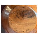 Set of Handcrafted & Signed Wooden Bowls (1 Signed Jack Hoenig 2008) and Signed Wooden Plate