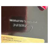 Set of Vintage Couroc Black Bird Trays with Hand-Painted Designs