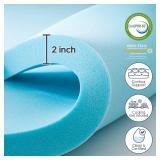 ELEMUSE  | Queen Size Dual Layer 3 Inch Memory Foam Mattress Topper,Cooling Gel Memory Foam