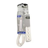 Commercial Electric |  6-Outlet Surge Protector with 8 ft. Cord and 45 Degree Flat Angle Plug,