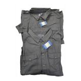 Knoss 360 Performance |  Mens  Long Sleeve Work Shirt Black (5XL & 6XL sizes)