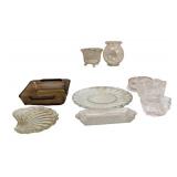 Vintage Crystal serving items & other household items