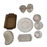 Vintage Crystal serving items & other household items