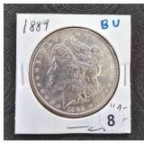 1889 BU Morgan Silver Dollar