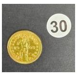 1909 Alaska  1 DWT Gold Coin