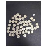 Fifty Mixed Date Silver Roosevelt Dimes