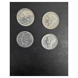 Ten Assorted Silver Dimes