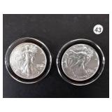 2 - 2024 American Eagle 1 oz. Silver Dollars Uncirculated