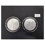 2 - 2024 American Eagle 1oz. Silver Dollars Uncirculated