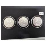 3 - 2024 American Eagle 1oz. Silver Dollars Uncirculated