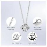 ARRIA Premium White and 14K Gold Pendant Necklace - Brand New