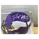 Percy Harvin and Stefon Diggs Autographed Minnesota Vikings NFL Football Mini Helmet *I