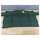 DKNY Green Ribbed Knit Polo Shirt Medium - Brand New