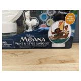 Disney Moana Paint & Style Jumbo Set Art Kit with Figurines & Glitter - Brand New
