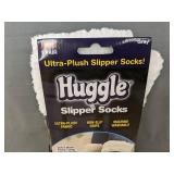 Huggle Slipper Socks Gray Ultra-Plush One Size - Brand New