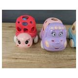 4 BeAndge Toy Car Rattles, BPA-Free - Brand New