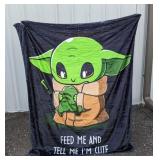 Star Wars Mandalorian Baby Yoda 80" x 60" Blanket - Brand New