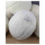 6 White Decorative Ball Pillows - Brand New