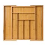 Brand New Pipishell Bamboo Expandable Drawer Organizer for Utensils $39.99 Retail *L