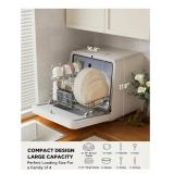 Silonn Portable Countertop Dishwasher - Triple-Jet Cleaning, Smart App Control, Built-In Water Tank & Dual Supply, Compact Design for Dorm, Apartment or RV $269 Retail - Brand New *L