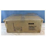 AMADA HOMEFURNISHING Wagon Cart Foldable, Collapsible 90L Wagon Cart with 360 LBS Max Load & Expandable Storage, Foldable with 2 Cup Holders for Outdoor, Groceries, Garden & Camping - New *L