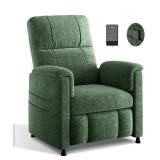 Amada Power Recliner Chair for Adults, Chenille Electric Reclining Chair for Small Spaces with Remote & Side Pockets, Thick Seat Cushion for Home Theater, RV, Living Room & Bedroom, Chenille Green $19