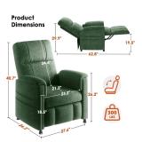 Amada Power Recliner Chair for Adults, Chenille Electric Reclining Chair for Small Spaces with Remote & Side Pockets, Thick Seat Cushion for Home Theater, RV, Living Room & Bedroom, Chenille Green $19