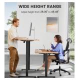 ErGear Height Adjustable Electric Standing Desk, 63 x 28 Inches Sit Stand up Desk, Large Memory Computer Home Office Desk with Two-Piece Desktop, Vintage Brown - Brand New *L