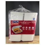 Hefty Supreme 1 Compartment Hinged Lid Containers, 125 count - Brand New
