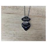 Heart Locket Necklace, Silver Tone, 20-Inch Chain - Brand New