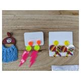 13 Pairs Fashion Assorted Pierced Earrings - Brand New