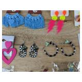 13 Pairs Fashion Assorted Pierced Earrings - Brand New