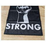Union Strong Yard Flag 12.5" x 19" & American Flag Pole Sleeve 2.5