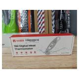 Ice Cream Scoop, Meat Thermometer, Corkscrew, 100 Paper Straws, Grater & 4 Silicone Spatulas - Brand New