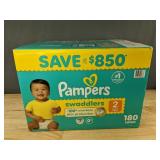 180 Pampers Swaddlers Diapers - Size 2 (12-18 lb) - Brand New