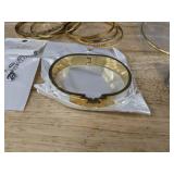 10 Fashion Jewelry Bracelets: Stainless Steel & Gold-Tone Bangles - Brand New