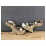 Metallic Gold Platform Sandals Women