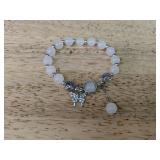 Bracelet - Grey Moonlight Glass Cat