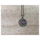 Brand New Multicolor Necklace & Earrings Set - 18-Inch Necklace - Brand New *P