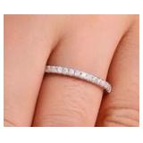 Moissanite 925 Sterling Silver, 0.3 total CT, Size 6.5 Ring - Brand New