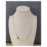 19-in Gold-Tone Bead Necklace & 26-in Silver I Love You 3000 Pendant Necklace - Brand New