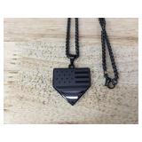 US Flag Shield Pendant Necklace & Dad Pendant - Brand New