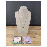 The Loved Gold-Tone 20" Necklace and Adjustable Bracelet - Brand New