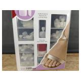 KISS 96 Full-Cover Toenails Glue-On Pedicure Kit - Brand New