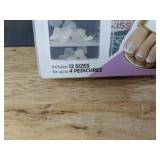 KISS 96 Full-Cover Toenails Glue-On Pedicure Kit - Brand New