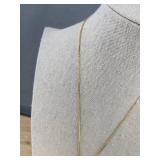 LIU JUN 18-inch Bubble Letter L Necklace with Rhinestones - Gold Tone - Brand New