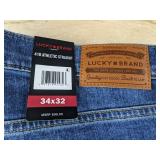 Lucky Brand 410 Athletic Straight Jeans Size 34x32, Indigo Denim - Brand New