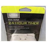 Living Solutions Dual Outlet 24-Hour Timer & HDTV Antenna - Brand New
