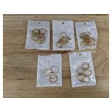 5 Gold-Tone Ring Assortment Packs - Brand New