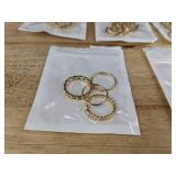 5 Gold-Tone Ring Assortment Packs - Brand New